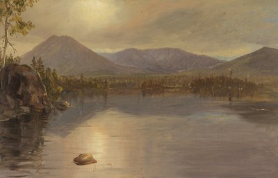 Mounts Katahdin and Turner from Lake Katahdin, Maine by Frederic Edwin Church